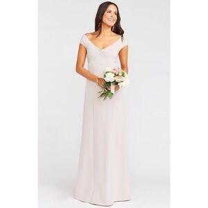 Show Me Your MuMu Zurich‎ Knot Bridesmaid Gown in oyster size small nwt